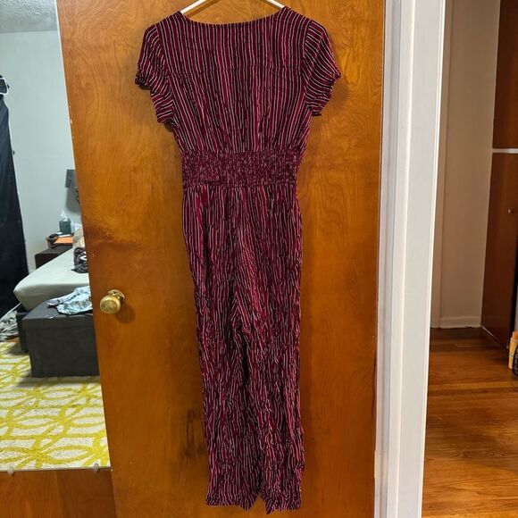 Hollister Red Striped Jumpsuit Size Medium - Picture 2 of 5